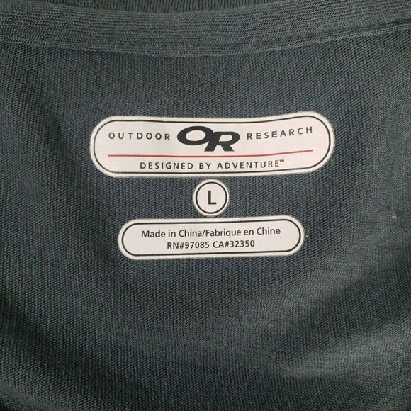 Outdoor Research Mens Base Layer Top Size Large 1/4 Zip Wool Blend Light Weight - Picture 4 of 12